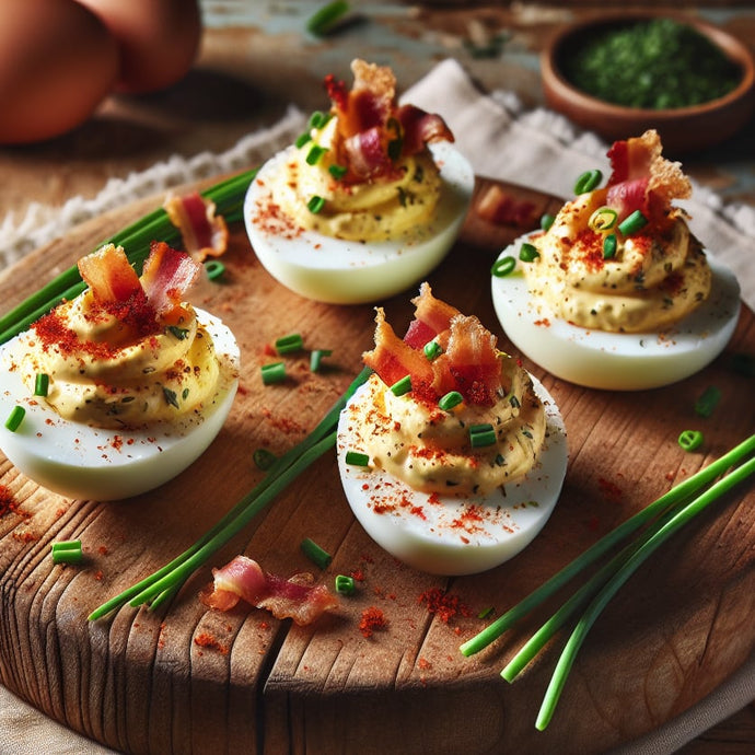 Spicy Deviled Eggs with Deron’s Miracle Meat Dust