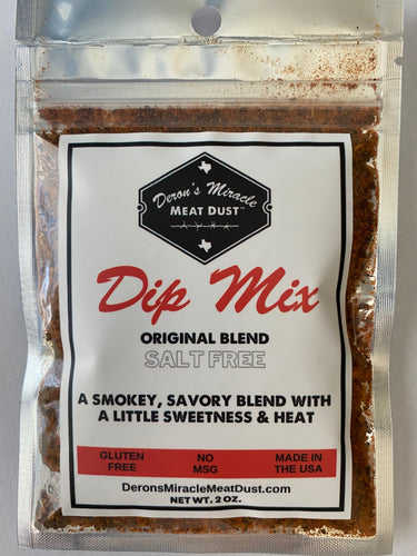 Dip Mix bbq flavor potato chips, veggies and vegetables, pita chips, salt free mix, no msg, gluten free, no fillers